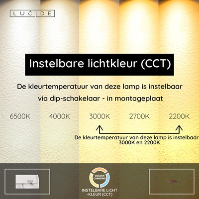 Lucide BANNISTER - Wandlamp - LED Dimb. - CCT - 2x7W 2200K/3000K - Donkere Houtlook - Vibes